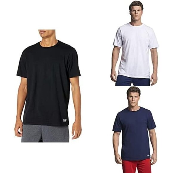 Mens Dri Power Short Sleeve 3Pcs T Shirt Moisture Wicking Odor Protection UPF 30 - Picture 1 of 1